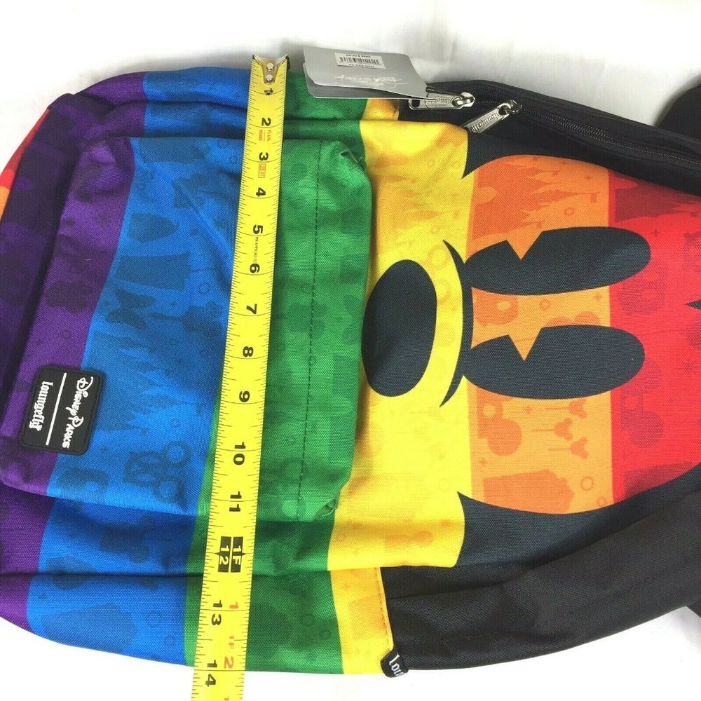 DISNEY Loungefly Rainbow Mickey Mouse Backpack - Picture 7 of 8